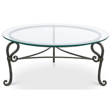 Cerise Coffee Table Round Glass Top