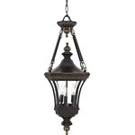 Quoizel Lighting - Quoizel Lighting - Devon - 3 Light Large Hanging Lantern - Devon - 3 Light - Collection: Devon, Material: Aluminum, Finish Color: Imperial Bronze, Width: 11", Height: 31", Length: 11", Depth: 11", Hanging Method: Chain, Lamping Type: Incandescent, Number Of Bulbs: 3, Wattage: 60 Watts, Dimmable: Yes, Moisture Rating: Damp Rated, Desc: Treat the exterior of your home with lighting worthy of the beauty and security your family deserves.This transitional style with clear, Beveled glass fits into most any neighborhood, And with most any architecture style.  Outdoor.Mounting Direction: Up. / Cord Length: 144.00. / Canopy Diameter: 5.50..    Assembly Required: Yes. / Canopy Included: Yes. / Canopy Diameter: 5.5. / Bulb Shape: B10. / Dimmable: Yes. / Shade Included: Yes.. ,-Devon - 3 Light Large Hanging Lantern-Imperial Bronze Finish - Clear Beveled, DE1490IB, Devon Outdoor Lantern, Outdoor Lantern, Traditional Outdoor Lantern, Imperial Bronze finish Outdoor Lantern, urn lighting, urn outdoor ceiling light, traditional lighting, traditional outdoor ceiling light, rustic lighting, rustic outdoor ceiling light, bronze outdoor ceiling light, bronze outdoor lighting, clear beveled glass outdoor ceiling light, clear beveled glass outdoor lighting, hanging lantern light, outdoor hanging lantern, outdoor hanging lantern ceiling light, outdoor hanging ceiling light, urn lighting, urn outdoor ceiling light, traditional lighting, traditional outdoor ceiling light, rustic lighting, rustic outdoor ceiling light, outdoor pendant light, outdoor pendant lighting, outdoor pendant light, outdoor hanging pendant light, GEOMETRIC shape, CLEAR-GLASS, exposed bulbs, LIGHTING, LIGHTING-FIXTURE, BLACK, WHITE, PENDANT-FIXTURE, CLASSIC-HANGING, METAL-LOOK, ceiling mounted-DE1490IB