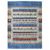 8'8"x12' Blue Kashkuli Gabbeh Pure Wool Handmade Oriental Rug