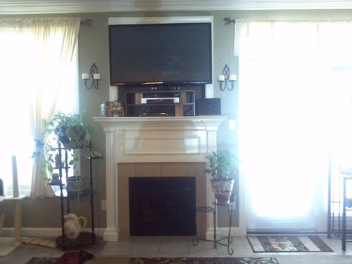 Help With Mounting Flat Screen Tv Over, How To Put A Tv Above Fireplace With Cable Box
