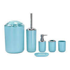 6-Piece Bathroom Accessories Set, Blue