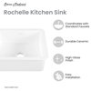 Rochelle 24 x 18 ceramic single basin, drop-in/undermount kitchen sink