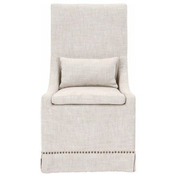 Star International Furniture Essentials Fabric Dining Chair in Beige in Set of 2