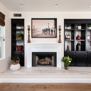 Built-in Cabinetry near Fireplace Remodel