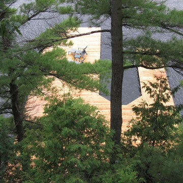 Steel Pile Permanent Dock for Cottage on Lake