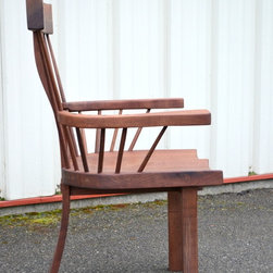 Walnut Curved Back, Spindle, Armchairs - Dining Chairs