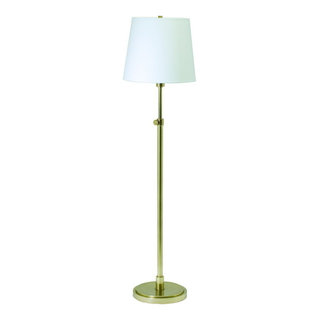 Burnished Brass / White Nonnie Adjustable Floor Lamp