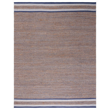 Safavieh Vintage Leather Collection NF874N Rug, Natural/Navy, 6' X 9'