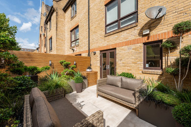 Inspiration for a small contemporary back formal full sun garden for spring in London.
