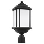 Generation Lighting Collection - Sea Gull Lighting 1-Light Outdoor Post Lantern, Black - Blubs Not Included