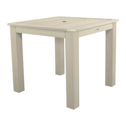 Highwood USA - Square Counter-Height Dining Table, Whitewash - Outdoor Pub And Bistro Tables
