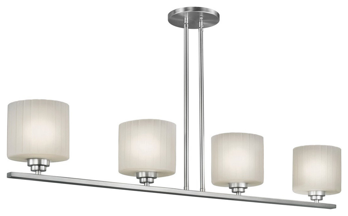 Forte 4-LT Island Pendant 2626-04-55, Brushed Nickel