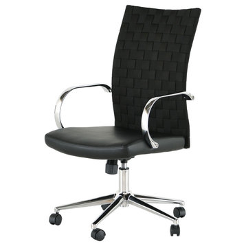 Mia Black Naugahyde Office Chair
