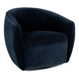 Harper Swivel Accent Chair Midnight Blue by Kosas Home - Contemporary ...