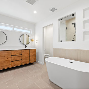 Natural Harmony: Cohesive Kitchen and Bathroom Remodel in Silver Lake