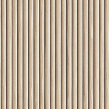 Reeded Wood Peel and Stick Wallpaper, Blonde, 28 Sqft