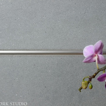 Satin Nickel and Gray Stone