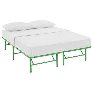 Modway Horizon Stainless Steel Queen Metal Bed Frame in Green