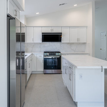 Modern White Kitchen Renovation | Premium RTA Kitchen Cabinets by The Cabination