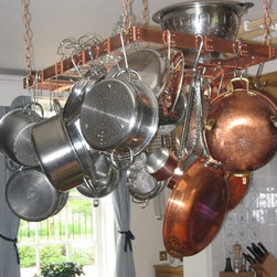 Kitchen spaces  - copper pot rack - Pot Racks And Accessories