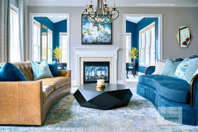 Inspiration for a transitional living room remodel in DC Metro