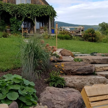 Rustic Getaway Patio and Pond