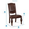 Steve Silver Company Antoinette Leather Dining Chair in Cherry