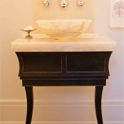 White Onyx Bathroom Vessel Sink - Bathroom Sinks