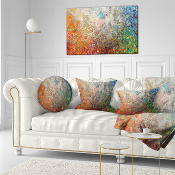 Board Stained Abstract Art Abstract Throw Pillow, 12"x20"