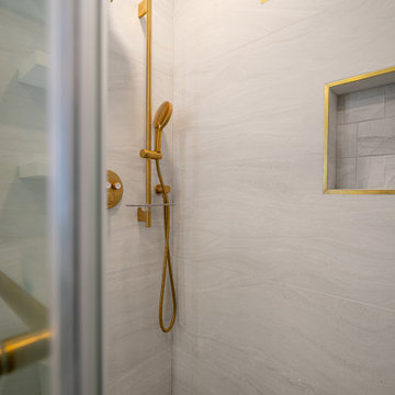 Bright Modern Bathroom with Sleek Cabinets Design |The Cabination