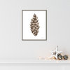 Canvas Art Framed 'Peace and Joy Pinecone' by Sara Zieve Miller, 16x20"