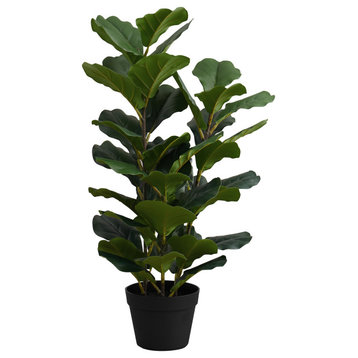 Artificial Plant, 32" Tall, Indoor, Floor, Greenery, Potted, Green Leaves