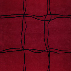 Amsterdam Red Hand Tufted Wool Rug - Area Rugs