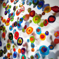 FLOATING COLOR SPLASHES - Wall Sculptures