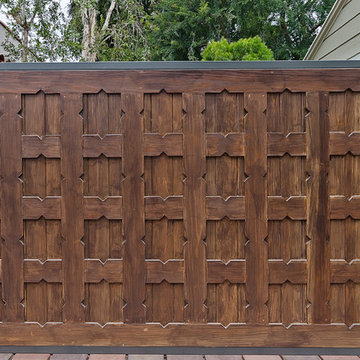 Custom wood driveway gate