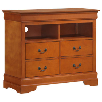 Louis Phillipe Oak 4 Drawer Chest of Drawers (42 in L. X 18 in W. X 35 in H.)