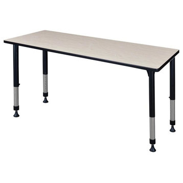 Kee 72"x24" Height Adjustable Classroom Table, Maple