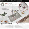 STYLISH 27 inch Single Bowl Undermount and Drop-in Stainless Steel Kitchen Sink