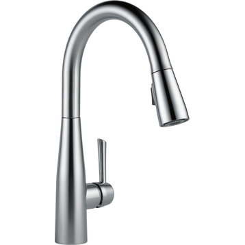 Delta Essa Single Handle Pull-Down Kitchen Faucet, Arctic Stainless, 9113-AR-DST