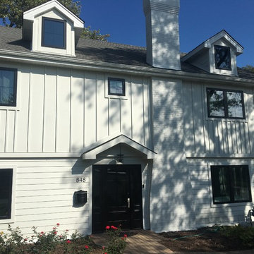 LP Smartside Board and batten siding,aluminum soffit/Fascia.Vynil windows.