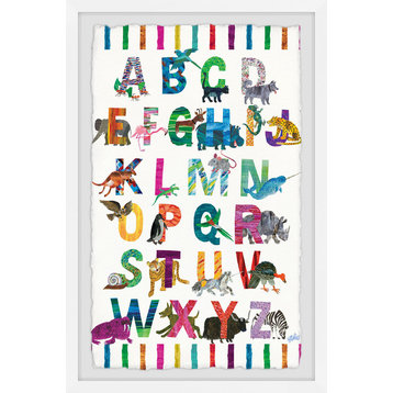 "Alphabet Jungle" Framed Painting Print, 24"x36"