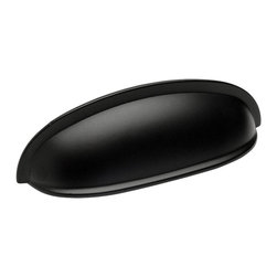 Cosmas - Cosmas 7712FB Flat Black Cabinet Cup Pull - Cabinet And Drawer Handle Pulls