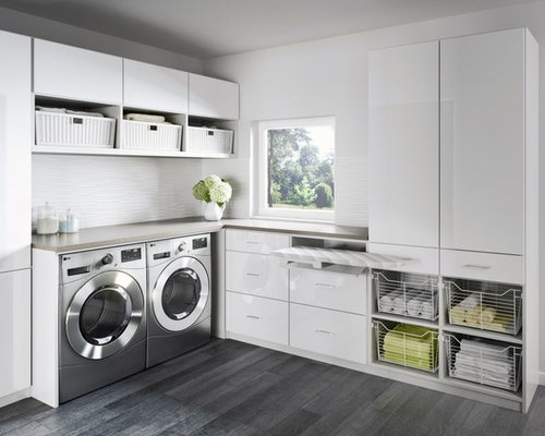 50 Modern L-shaped Laundry Room Design Ideas - Stylish ...