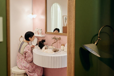 神戸にあるおしゃれなトイレ・洗面所の写真
