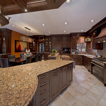 Traditional Kitchen with Copper Hood