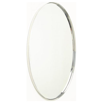 Elongated Small Oval Nickel Mirror