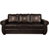 University of Virginia NCAA Chesapeake Brown Leather Sofa