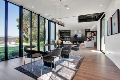 Inspiration for a modern kitchen/dining room combo remodel in Los Angeles