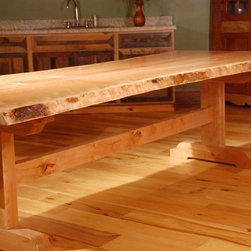 Live Edge Dining Tables with Trestle Base - Dining Tables