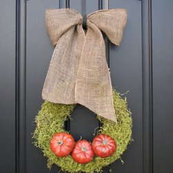 Fall 2014 Pumpkin and Moss Wreaths - Wreaths And Garlands
